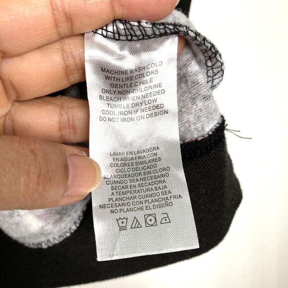 Tom And Jerry Graphic Print Comic All Over Black Pullover Hoodie Size Large L - Picture 11 of 12